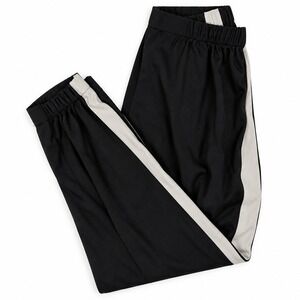 Babaton Side Stripe Joggers Womens Small Black White Elastic Waist Track Pants